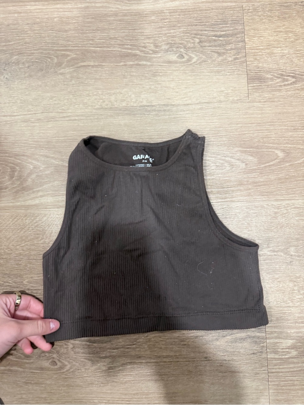 Garage brown Ribbed Crop Tank S - Picture 3 of 4